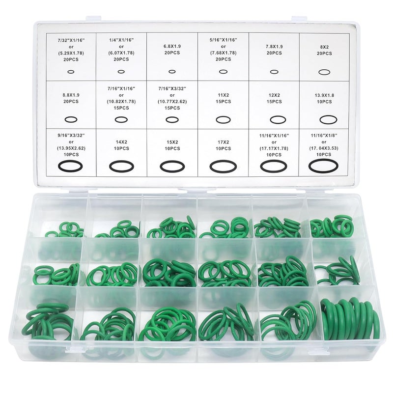 BUSY-CORNER 60 PCS 9 Sizes Gasket Air Conditioning System Seal Kit, 270 PCS 18 Sizes A/C O Ring Seals Rubber O-Rings - Image 4